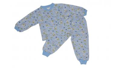 Детска  ватирана пижама - Зайчета в синьо